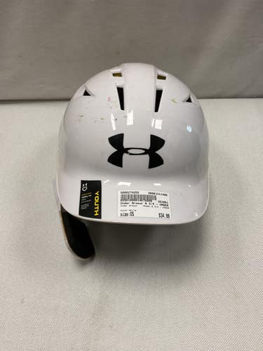 Used Under Armour 6 3 4 - Under Batting Helmet No Mask White One Size 11490-s000274255