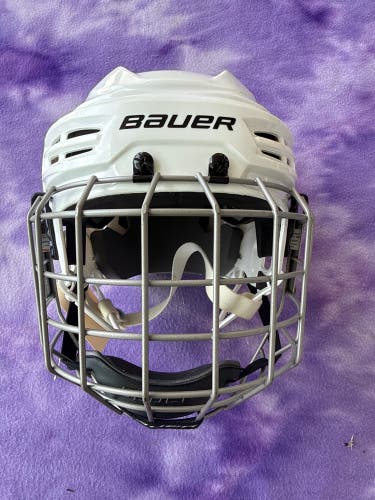 White Small Bauer IMS 5.0 Helmet (Used)