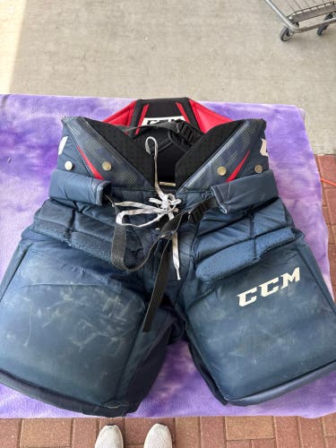 Blue Senior Small CCM Axis 1.9 Hockey Goalie Pants (Used)