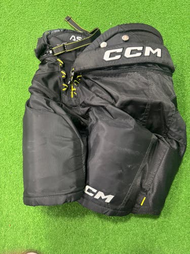Black Junior Large CCM Tacks AS-V Pro Hockey Pants (Used)