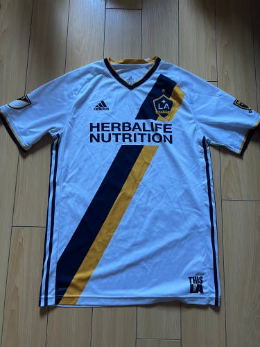 2018-2019 LA Galaxy Soccer Jersey Adidas White Size L