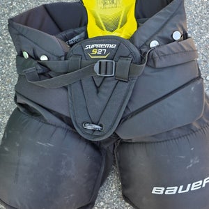 Black Junior Large Bauer S27 Hockey Goalie Pants