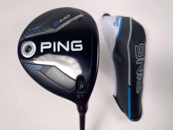 PING G440 Max Fairway 19° 5 Wood TOUR 2.0 Chrome Stiff Flex +Cover