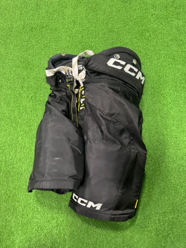 Black Junior Medium CCM Tacks AS-V Hockey Pants (Used)