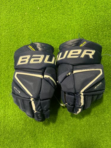 Blue Junior Bauer Vapor Hyperlite Gloves 12" (Used)