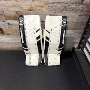 White 30" Intermediate Warrior Ritual G3 Goalie Leg Pads (Used)