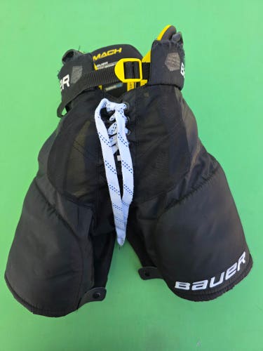Black Youth Medium Bauer Supreme Mach Hockey Pants
