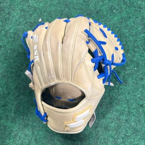 Blonde & Blue SSK White line RH Infield Baseball Glove 11.25" (Used)