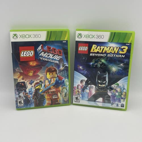 The LEGO Movie Videogame (Microsoft Xbox 360, 2014) + Batman 3 Beyond Gotham CIB