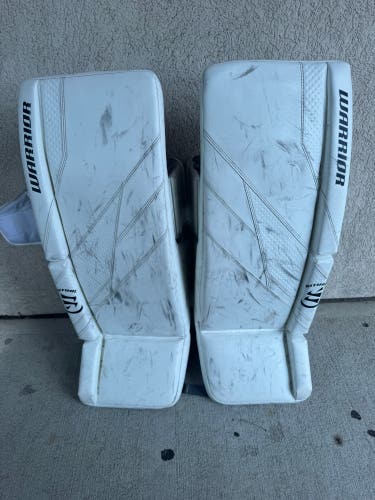 White 31" Intermediate Warrior Ritual G7 Pro Goalie Leg Pads (Used)