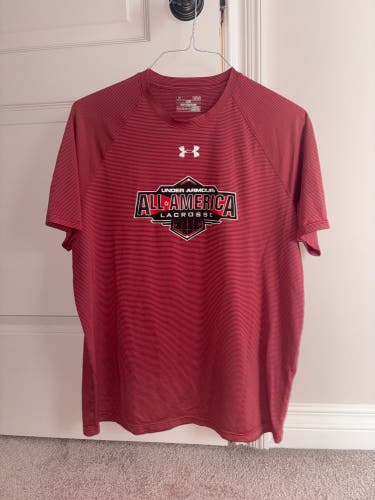 Two Large Men's Under Armour All-America Lacrosse Shirt