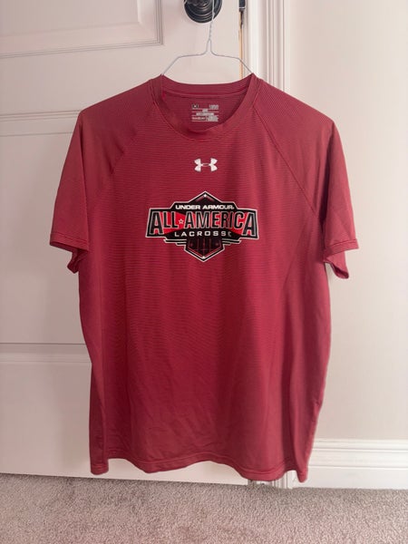 Two Large Men's Under Armour All-America Lacrosse Shirt