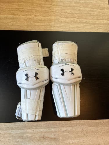 Large White Adult Under Armour Revenant Arm Pads (Used)