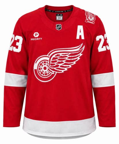Detroit Red Wings Lucas Raymond MiC Fanatics Authentic Pro FAP Jersey Sz 54 NWT