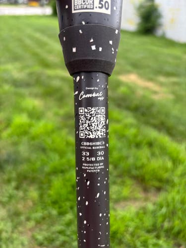 2027 Combat Spec H1 Hybrid BBCOR Certified Bat (-3) 30 oz 33" (New)