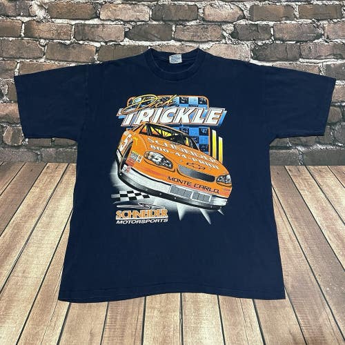Vintage Dick Trickle Double Sided Schneider Racing Nascar Graphic Shirt Size XL