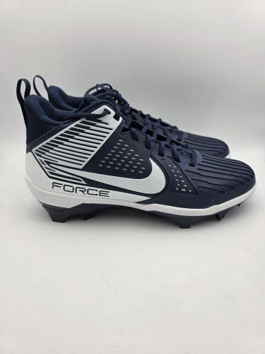 Nike Force Savage Pro DA5453-400 Navy Blue/White Football Cleats Mens Size 13.5