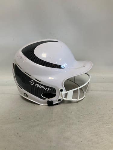 Used Rip-it Black White Batting Helmet W Mask White Md 11823-s000039891
