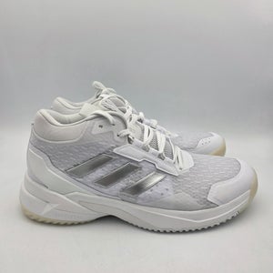 New Adidas Crazyflight 6 Mid White Silver HP7030 Volleyball Womens Size 9.5