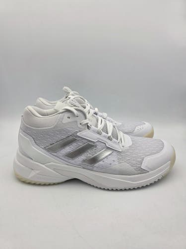 New Adidas Crazyflight 6 Mid White Silver HP7030 Volleyball Womens Size 9.5