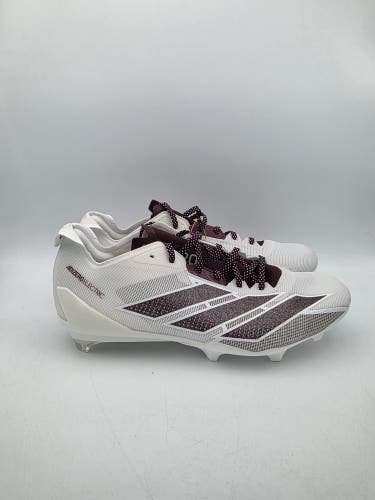 Adidas Adizero Electric IE6289 Football Cleats White Maroon Size 6.5