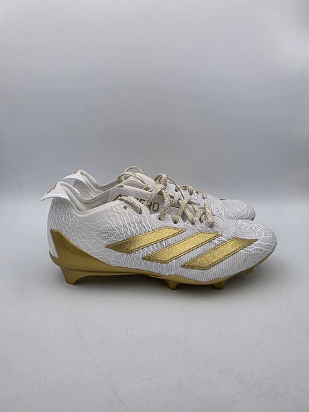 adidas Adizero Electric JH6254 Football Cleats White Gold 3M Reflective sz 11 Adidas Adizero Electric Mens Football Cleats, White  main image 3