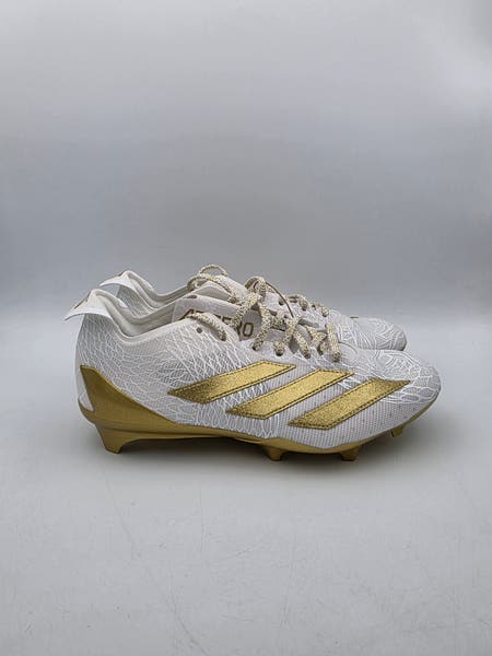 Adidas Adizero Electric White Gold Metallic Cleats Men