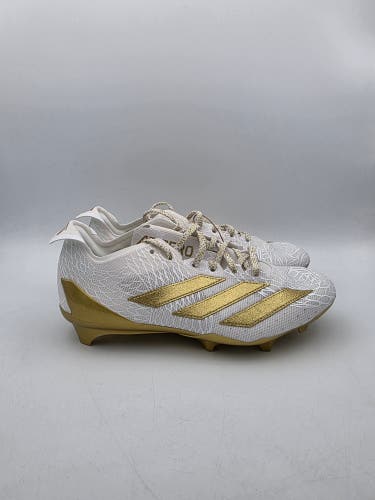 Adidas Adizero Electric White Gold Metallic Cleats Men's Size 5.5 JH6254