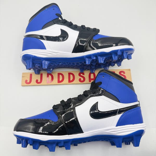 Nike Men\'s Size Jordan 1 Mid TD FJ6805 401 Game Royal/Black Football Cleats FJ6805-401 Men main image 4