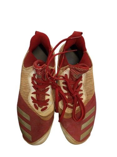 Used Adidas Bb Sb Cleats Red And White Senior 8.5 11613-s000145602