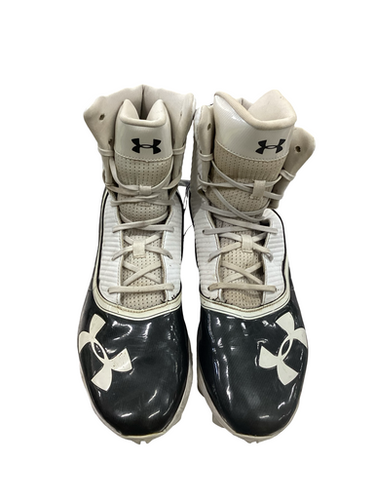 Used Under Armour Highlight Adult Fb Cleats White And Black Senior 12 11613-s000179083
