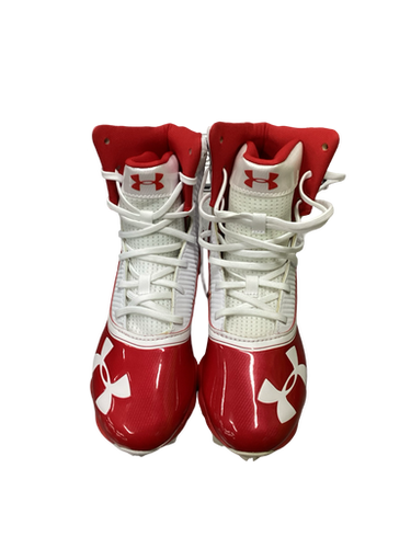 Used Under Armour Highlight Rm Jr Jr Fb Cleats White And Red Junior 04 11613-s000151160