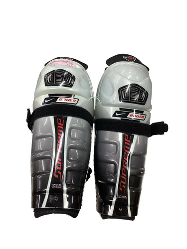 Used Bauer Bauer Supreme Junior Shin Guards White 10" 11613-s000180745