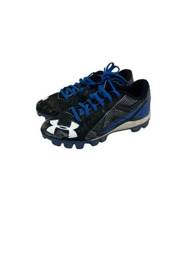 Used Under Armour Leadoff Jr 2.5 Bb Sb Cleats Black And Royal Blue 11692-s000151914