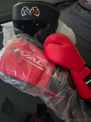 Rival Boxing Gloves & Headgear set