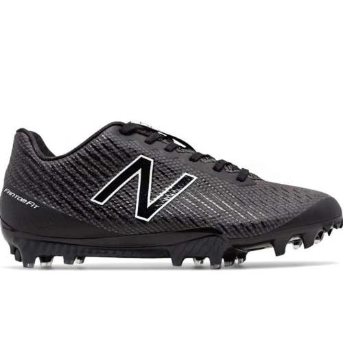 New Balance Burn X WBURNXLB Men's 7 Black Gray Low Top Lacrosse Cleats RHS8684