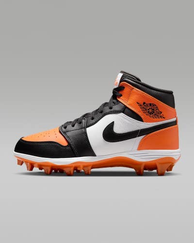 Nike Air Jordan 1 Mid TD FJ6805-801 Men's US 13 Starfish Football Cleat MEW1409
