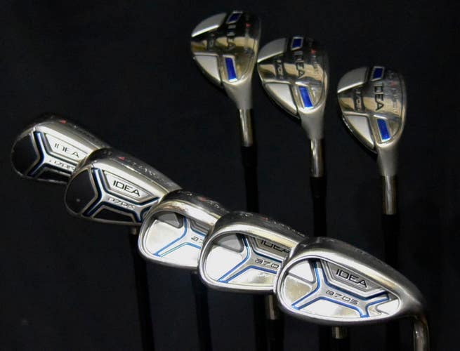 ADAMS IDEA IRONS + DRIVERS SET 8 FLEX: LITE LENGTH: (D) 40 (7) 38 IN RH
