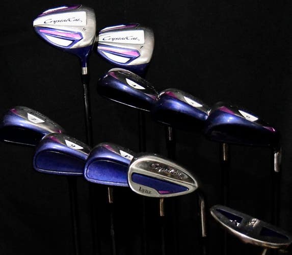 LYNX CRYSTAL CAT IRONS SET+PUTTER 9 LENGTH:(5) 38(PUT) 33.5(5W) 41IN RH NEW GRIP