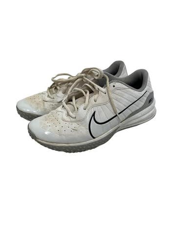 Used Nike Alpha Huarache Turf Mens 9 Turf Shoes White 11692-s000151989