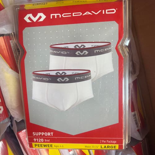McDavid 9120 Athletic Brief 2 pairs Youth Large 23”-24” new