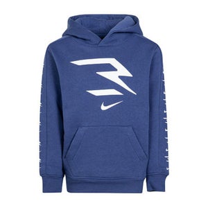 Nike 3brand By Russell Wilson Believe Achieve Hoodie Boys M Blue Pockets GBO167