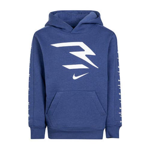 Nike 3brand By Russell Wilson Believe Achieve Hoodie Boys M Blue Pockets GBO167