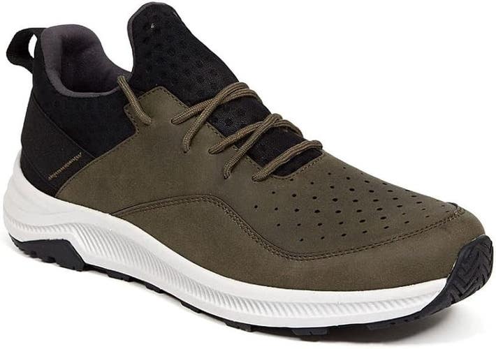 Deer Stags Contour Sneaker Men's US 8.5 Olive Faux Leather Hiking Shoes JOBB1772