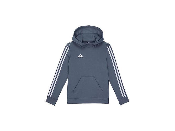 Adidas Tiro 23 League Sweat Hoodie Boys XS Gray Relaxed Fit Long Sleeve GBO142