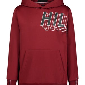 Tommy Hilfiger TSP Fast Break Hoodie Boys Medium Red Long Sleeve Pullover GBO174