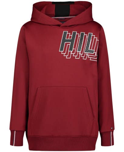 Tommy Hilfiger TSP Fast Break Hoodie Boys Medium Red Long Sleeve Pullover GBO174