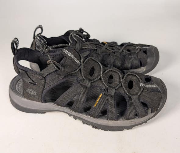 Keen Whisper Black Waterproof Hiking Sport Sandals Shoes Womans Size 9