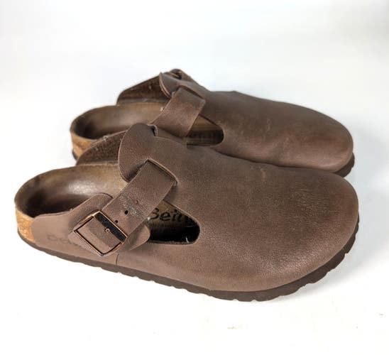 Birkenstock Betula Boston Clog Brown Sandals Slides Germany Women's Size 38 / 7