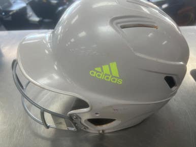 Used Adidas Helmet With Mask Batting Helmet W Mask White One Size 11497-s000158766